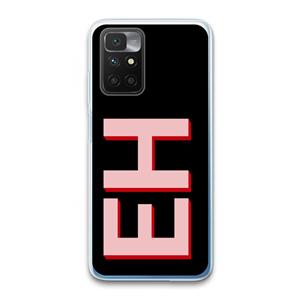 CaseCompany Monogram: Xiaomi Redmi 10 Transparant Hoesje