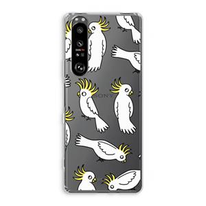 CaseCompany Papegaai: Sony Xperia 1 III Transparant Hoesje