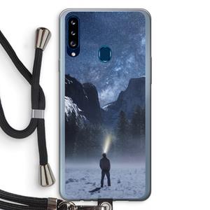 CaseCompany Wanderlust: Samsung Galaxy A20s Transparant Hoesje met koord