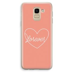 CaseCompany Forever heart: Samsung Galaxy J6 (2018) Transparant Hoesje