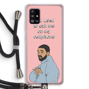 CaseCompany Hotline bling: Samsung Galaxy A51 5G Transparant Hoesje met koord