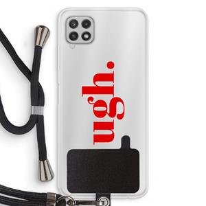 CaseCompany Ugh: Samsung Galaxy A22 4G Transparant Hoesje met koord