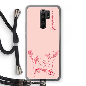 CaseCompany Best Friends: Xiaomi Redmi 9 Transparant Hoesje met koord