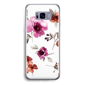 CaseCompany Geschilderde bloemen: Samsung Galaxy S8 Transparant Hoesje