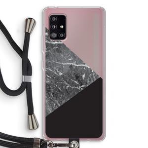 CaseCompany Combinatie marmer: Samsung Galaxy A51 5G Transparant Hoesje met koord