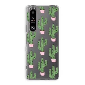 CaseCompany Cactus Lover: Sony Xperia 1 III Transparant Hoesje