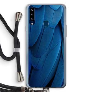 CaseCompany Pauw: Samsung Galaxy A20s Transparant Hoesje met koord