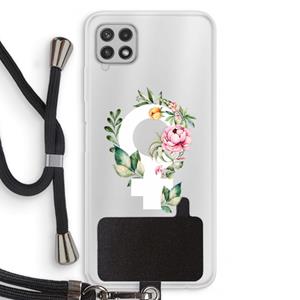 CaseCompany Venus: Samsung Galaxy A22 4G Transparant Hoesje met koord