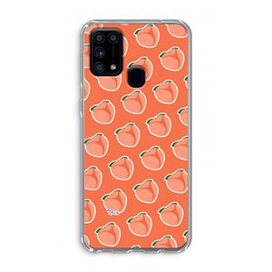 CaseCompany Just peachy: Samsung Galaxy M31 Transparant Hoesje