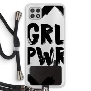 CaseCompany Girl Power #2: Samsung Galaxy A22 4G Transparant Hoesje met koord