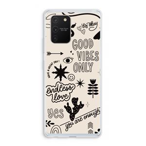 CaseCompany Good vibes: Samsung Galaxy S10 Lite Transparant Hoesje