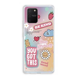 CaseCompany Positivity: Samsung Galaxy S10 Lite Transparant Hoesje