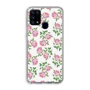 CaseCompany Kleine roosjes: Samsung Galaxy M31 Transparant Hoesje