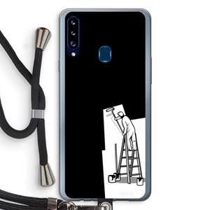 CaseCompany Musketon Painter: Samsung Galaxy A20s Transparant Hoesje met koord