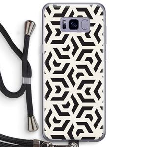 CaseCompany Crazy pattern: Samsung Galaxy S8 Plus Transparant Hoesje met koord