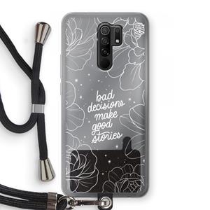 CaseCompany Good stories: Xiaomi Redmi 9 Transparant Hoesje met koord