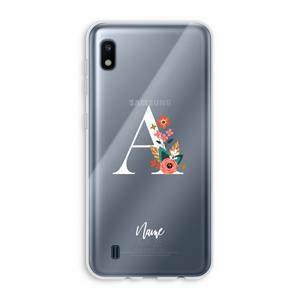 CaseCompany Pink Bouquet: Samsung Galaxy A10 Transparant Hoesje