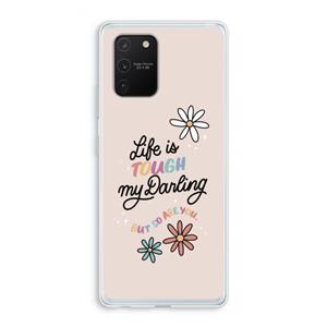 CaseCompany Tough Life: Samsung Galaxy S10 Lite Transparant Hoesje