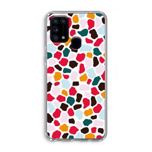 CaseCompany Colored Giraffe: Samsung Galaxy M31 Transparant Hoesje