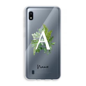 CaseCompany Green Brush: Samsung Galaxy A10 Transparant Hoesje