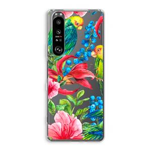CaseCompany Papegaaien: Sony Xperia 1 III Transparant Hoesje