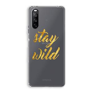 CaseCompany Stay wild: Sony Xperia 10 III Transparant Hoesje