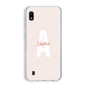 CaseCompany Strawberry Milkshake: Samsung Galaxy A10 Transparant Hoesje