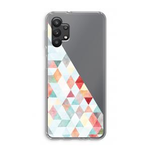 CaseCompany Gekleurde driehoekjes pastel: Samsung Galaxy A32 5G Transparant Hoesje