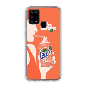 CaseCompany Peach please!: Samsung Galaxy M31 Transparant Hoesje