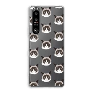 CaseCompany It's a Purrr Case: Sony Xperia 1 III Transparant Hoesje