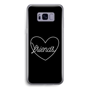 CaseCompany Friends heart black: Samsung Galaxy S8 Transparant Hoesje