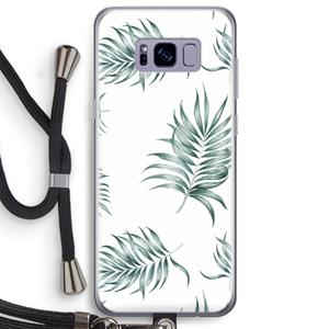 CaseCompany Simple leaves: Samsung Galaxy S8 Plus Transparant Hoesje met koord