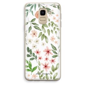 CaseCompany Botanical sweet flower heaven: Samsung Galaxy J6 (2018) Transparant Hoesje