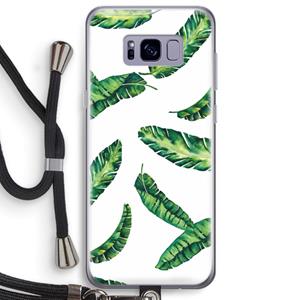 CaseCompany Lange bladeren: Samsung Galaxy S8 Plus Transparant Hoesje met koord