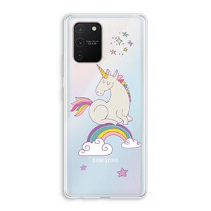 CaseCompany Regenboog eenhoorn: Samsung Galaxy S10 Lite Transparant Hoesje