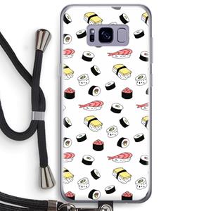 CaseCompany Sushi time: Samsung Galaxy S8 Plus Transparant Hoesje met koord