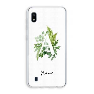CaseCompany Green Brush: Samsung Galaxy A10 Transparant Hoesje