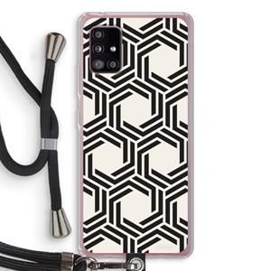 CaseCompany Geometrisch patroon: Samsung Galaxy A51 5G Transparant Hoesje met koord