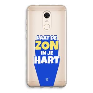 CaseCompany Laat de zon in je hart: Xiaomi Redmi 5 Transparant Hoesje