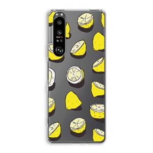 CaseCompany When Life Gives You Lemons...: Sony Xperia 1 III Transparant Hoesje