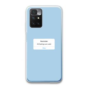 CaseCompany Reminder: Xiaomi Redmi 10 Transparant Hoesje