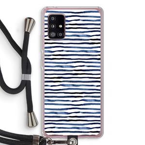 CaseCompany Verrassende lijnen: Samsung Galaxy A51 5G Transparant Hoesje met koord