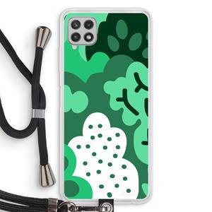 CaseCompany Bushes: Samsung Galaxy A22 4G Transparant Hoesje met koord