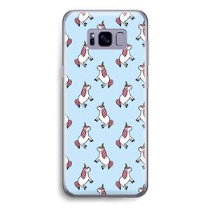 CaseCompany Eenhoorns overal: Samsung Galaxy S8 Transparant Hoesje