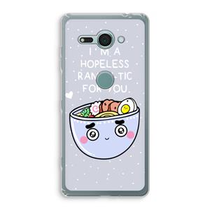 CaseCompany I'm A Hopeless Ramen-Tic For You: Sony Xperia XZ2 Compact Transparant Hoesje