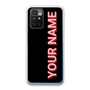 CaseCompany Namecase: Xiaomi Redmi 10 Transparant Hoesje