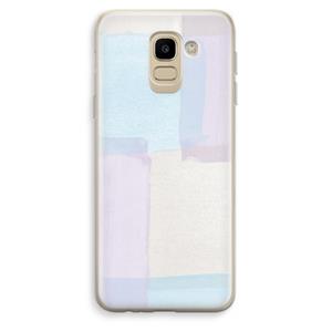 CaseCompany Square pastel: Samsung Galaxy J6 (2018) Transparant Hoesje