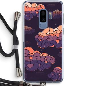 CaseCompany Patroon Wolken: Samsung Galaxy S9 Plus Transparant Hoesje met koord