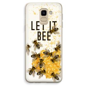 CaseCompany Let it bee: Samsung Galaxy J6 (2018) Transparant Hoesje