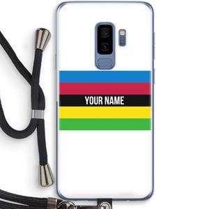 CaseCompany WK Wielrennen: Samsung Galaxy S9 Plus Transparant Hoesje met koord
